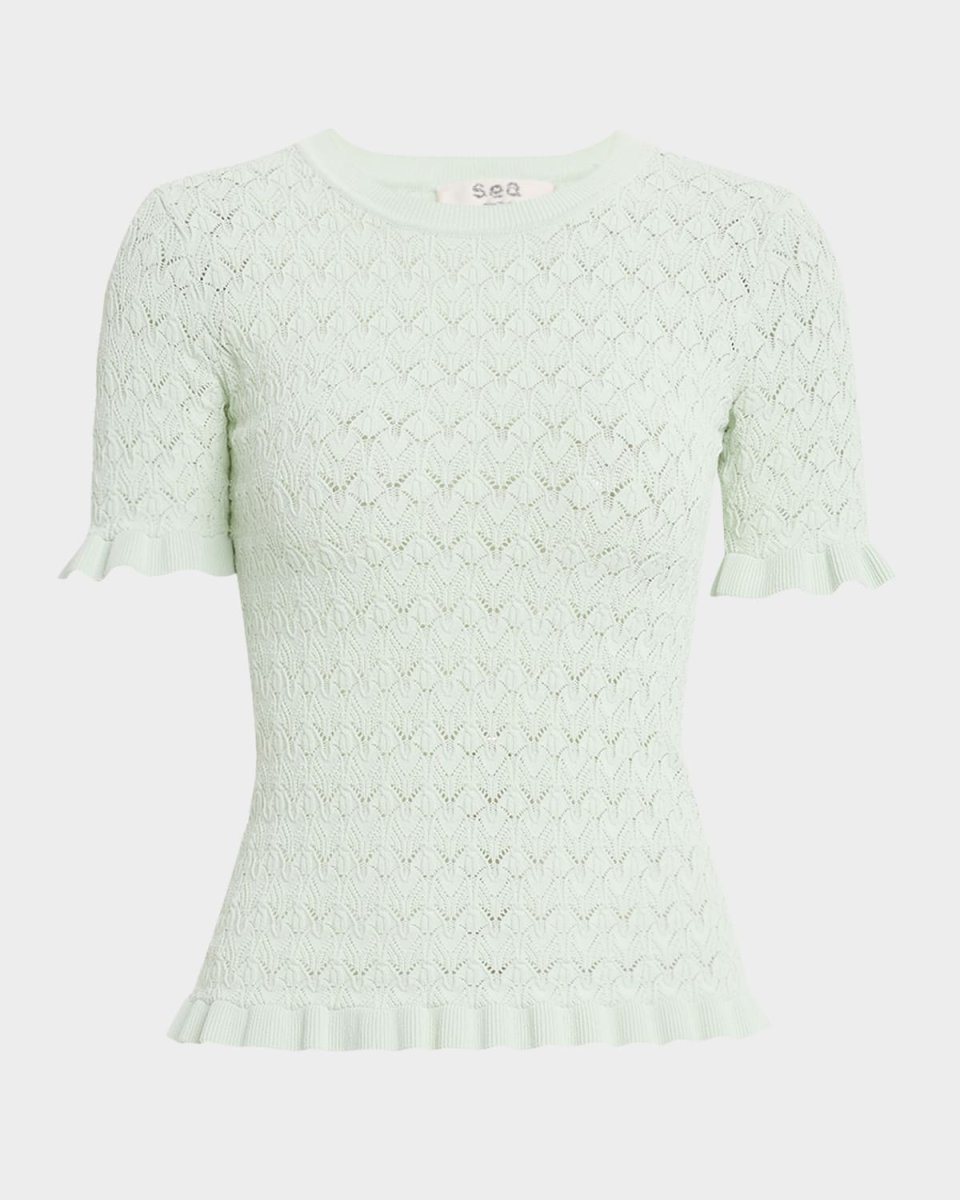 Rue Fine Knit Short-Sleeve Top
